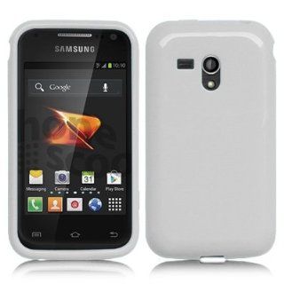 Solid White Soft TPU Candy Case for Samsung Rush M830 by Jet Wireless Package: Cell Phones & Accessories