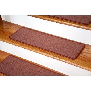 Dean DIY Peel and Stick Serged Non Skid Carpet Stair Treads   Terra Cotta (13) 27" x 9" Runner Rugs: Staircase Step Treads: Industrial & Scientific