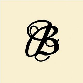Embroidered Fabric Luggage Tag   Letter B in Black by Mud Pie  