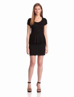 Kensie Women's Peplum Jersey Dress, Black, X Small at  Womens Clothing store:
