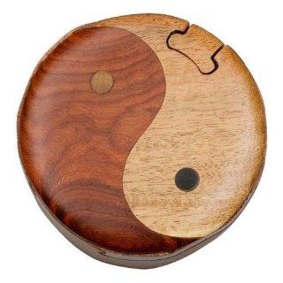 Yin & Yang   Secret Handcrafted Wooden Puzzle Box: Toys & Games