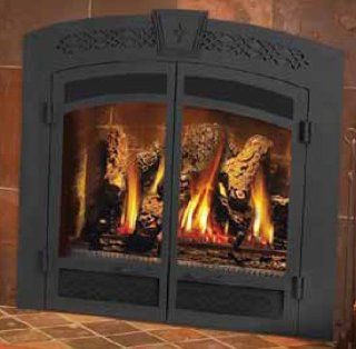 Napoleon GD70 Gas Fireplace Faceplate Door Kit with Upper and Lower Ornamental Insets   Fireplace Accessories