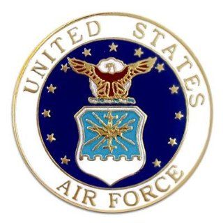 Lapel Insignia Pin   Military   AIR FORCE   Solid Brass, Gold Plated, and Enamel color filled (AF): Everything Else