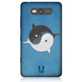 Head Case Designs Yin Yang Kawaii Whales Hard Back Case Cover for Nokia Lumia 820: Cell Phones & Accessories