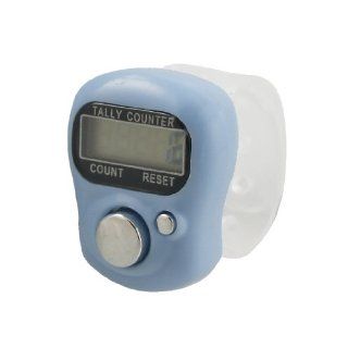 Light Blue Case 5 Digit LCD Electronic Finger Counter Hand Tally   Moisture Meters  