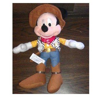 Rare Disney World Theme Park Exlusive Cowboy Sheriff 12" Mickey Mouse Dressed As Sheriff Woody From Toy Story Plush Toy: Toys & Games