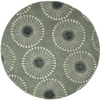 Safavieh Soho Collection SOH821C Handmade Grey New Zealand Wool Round Area Rug, 6 Feet  