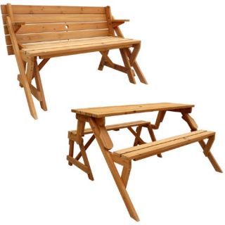 Leisure Season Folding Picnic Table and Bench   Picnic Tables