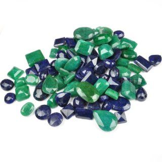 AAA Quality Natural 845.00 Ct+ Precious Emerald & Sapphire Mixed Shape Loose Gemstone Lot: Jewelry