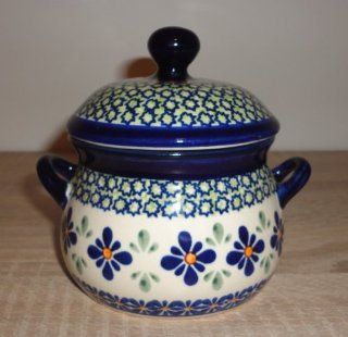 Polish Pottery Ceramic Sugar Bowl Gu845: Kitchen & Dining