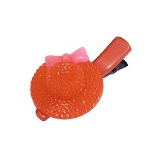Plastic Round Hat Shape Metal Hair Alligator Clip Red for Girl : Beauty