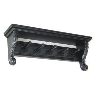 Wayborn Philip Black Display Wall Shelf   Wall Shelves & Hooks