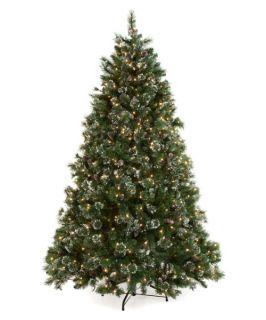 Glittery Pine Full Pre lit Christmas Tree   Christmas Trees