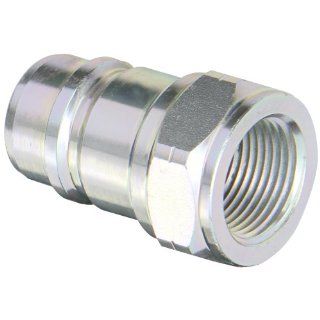 Dixon Valve AG6F6 Steel Agricultural Push Pull Ball Valve Hydraulic Fitting, Nipple, 3/4" Coupling x 3/4"   14 NPTF Female Thread Quick Connect Hose Fittings