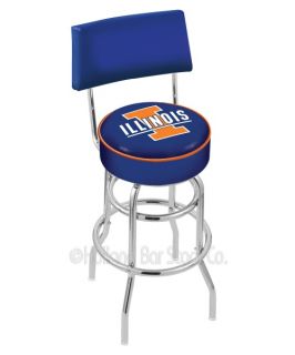Holland Collegiate 30 in. Swivel Bar Stool with Back   Bar Stools