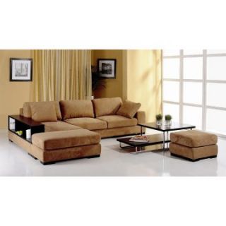Telus Upholstered Sectional Sofa   Brown   Sectional Sofas
