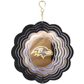 Baltimore Ravens Geo Spinner : Sports Fan Wind Sculptures : Sports & Outdoors