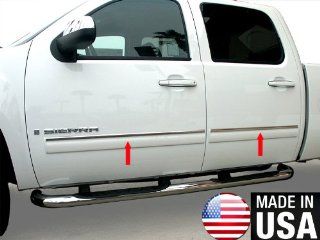 2010 2013 Chevy Tahoe/GMC Yukon Rocker Panel Chrome Stainless Steel Body Side Moulding Molding Trim Cover Top 1" Wide 4PC Automotive
