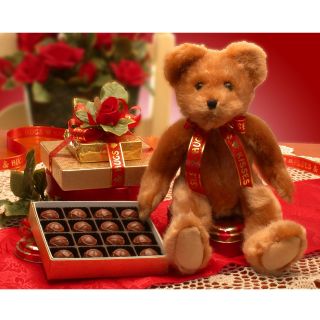 Valentine Teddy Bear Gift Set   Holiday Gift Baskets