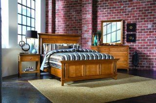 Panel Bed Maple Queen: Furniture & Decor