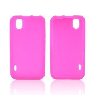 Hot Pink Silicone Case For LG Marquee LS855 Cell Phones & Accessories