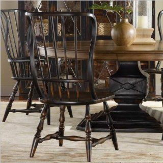 Hooker Furniture Sanctuary Spindle Dining Side Chair in Ebony  