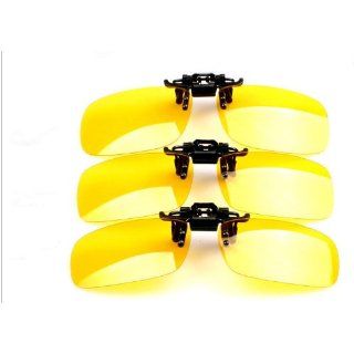 THG Lightweight Scratch Resistant Yellow UV400 Sunglasses Clip On Car Motorcycle Fisherman Polarized Anti glare Glasses : Hunting Safety Glasses : Sports & Outdoors
