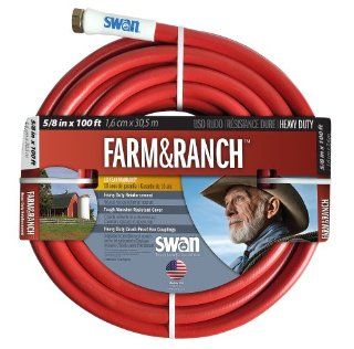 Swan Farm and Ranch Hose SNFR58100 Professional 5/8 Inch by 100 Foot Red Garden Hose : Patio, Lawn & Garden