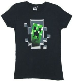 Creeper Inside   Minecraft Sheer Women's T shirt: Novelty T Shirts: Clothing