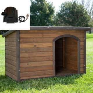 Boomer & George Log Cabin Dog House with cooling fan   Dog Houses