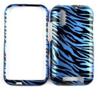 Motorola DROID BIONIC XT865 Transparent Design, Blue Zebra Print Hard Case/Cover/Faceplate/Snap On/Housing/Protector: Cell Phones & Accessories
