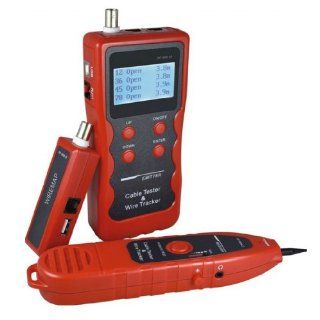 NOYAFA NF 868 Network LAN Phone Tester Wire Tracker USB Coaxial Cable Tester (Range 1200m)   Red Computers & Accessories