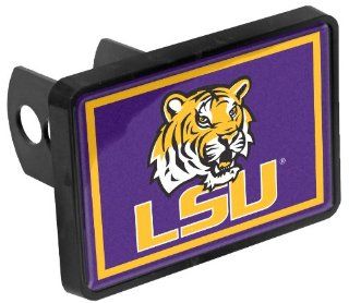 Louisiana State University Fightin Tigers LSU"Domed " Emblem Plastic Trailer Hitch Cover Universal Size Fits 1 1/4 or 2 Inch Auto Car Truck Receiver with NCAA College Sports Logo : Sports Fan Trailer Hitch Covers : Sports & Outdoors