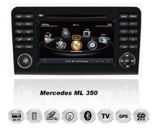 Mercedes Benz ML 350 OEM Digital Touch Screen Car Stereo 3D Navigation GPS DVD TV USB SD iPod Bluetooth Hands free Multimedia Player : Vehicle Dvd Players : Car Electronics