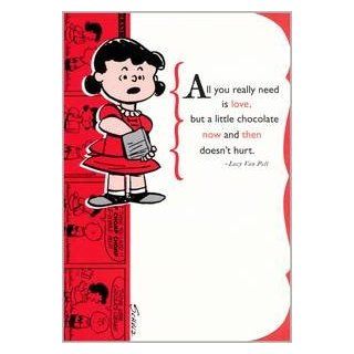 Greeting Card Birthday Peanuts "All you really need is love but a little chocolate now and then doesn't hurt": Health & Personal Care