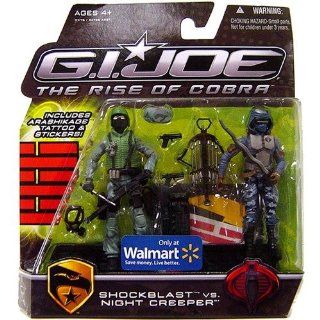 G.I. Joe Movie The Rise of Cobra 3 3/4 Inch Action Figure Exclusive 2 Pack Shockblast vs. Night Creeper: Toys & Games