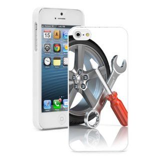 Apple iPhone 4 4S 4G White 4W870 Hard Back Case Cover Color Wheel Auto Repair Tools: Cell Phones & Accessories
