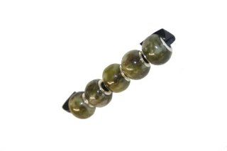 [CJDC3] Connemara Green Marble Bracelet Charm with Sterling Silver Collars (Three Charms): Jewelry