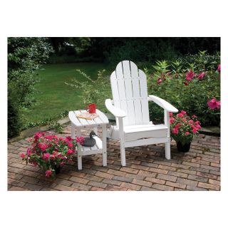 Great American Woodies Lifestyle Recycled Plastic Folding White Adirondack Chair   Adirondack Chairs
