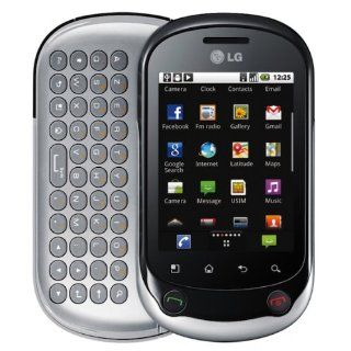 UNLOCKED BLACK/SILVER LG Optimus Chat LG C555 3G Phone, Slide Out QWERTY Keyboard, 3MP Camera, Google Android, NEW, BULK PACKAGED, 2G GSM 850/900/1800/1900MHZ, 3G HSPA 850/1900MHZ: Cell Phones & Accessories