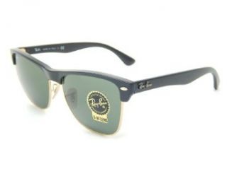 New Ray Ban Oversized Clubmaster RB4175 877 Demi Shiny Black/G 15 XLT 57mm Sunglasses Clothing