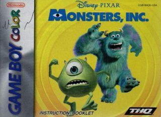 Monsters Inc GBC Instruction Booklet (Game Boy Color Manual Only   NO GAME) (Nintendo Game Boy Color Manual): Everything Else