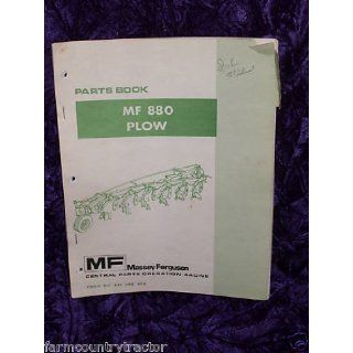 Massey Ferguson 880 Plow OEM Parts Manual: Massey Ferguson: Books