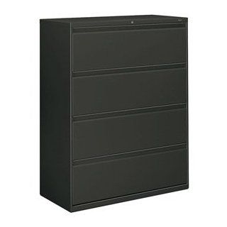 HON 894LS   800 Series Four Drawer Lateral File, 42w x 19 1/4d x 53 1/4h, Charcoal   Lateral File Cabinets