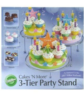 Wilton 307 859 3 Tier Cakes and Cupcake Stand: Kitchen & Dining