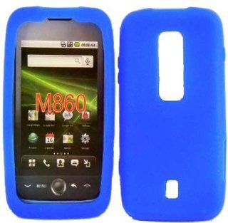 Blue Silicone Jelly Skin Case Cover for Huawei Ascend M860: Cell Phones & Accessories