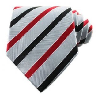 Grey & Red Striped Tie Set / Formal Business Neckties at  Mens Clothing store Bed And Bath Products