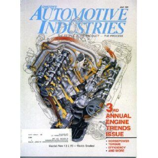Chilton's Automotive Industries July 1991 Mazda 1.8L V6 Engine on Cover, Engine Trends Issue, AIAG Update, Mitsubishi Growth, Building Michigan's IVHS Leadership, Ford Uses CAE CAD CAID to Cut Analysis Times: Chilton: Books