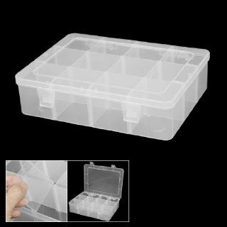 Clear Plastic 12 Slots Fishing Hook Fish Lure Bait Storage Case Holder   Space Saver Bags
