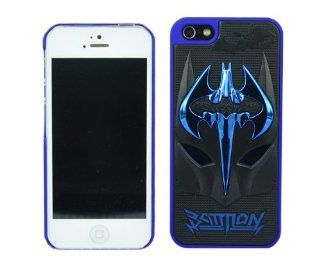 BYG Black+blue 3D Batman Mask Inspiration Latest Trend Design Cases Covers for Iphone 4 4s + Gift 1pcs Phone Radiation Protection Sticker: Cell Phones & Accessories